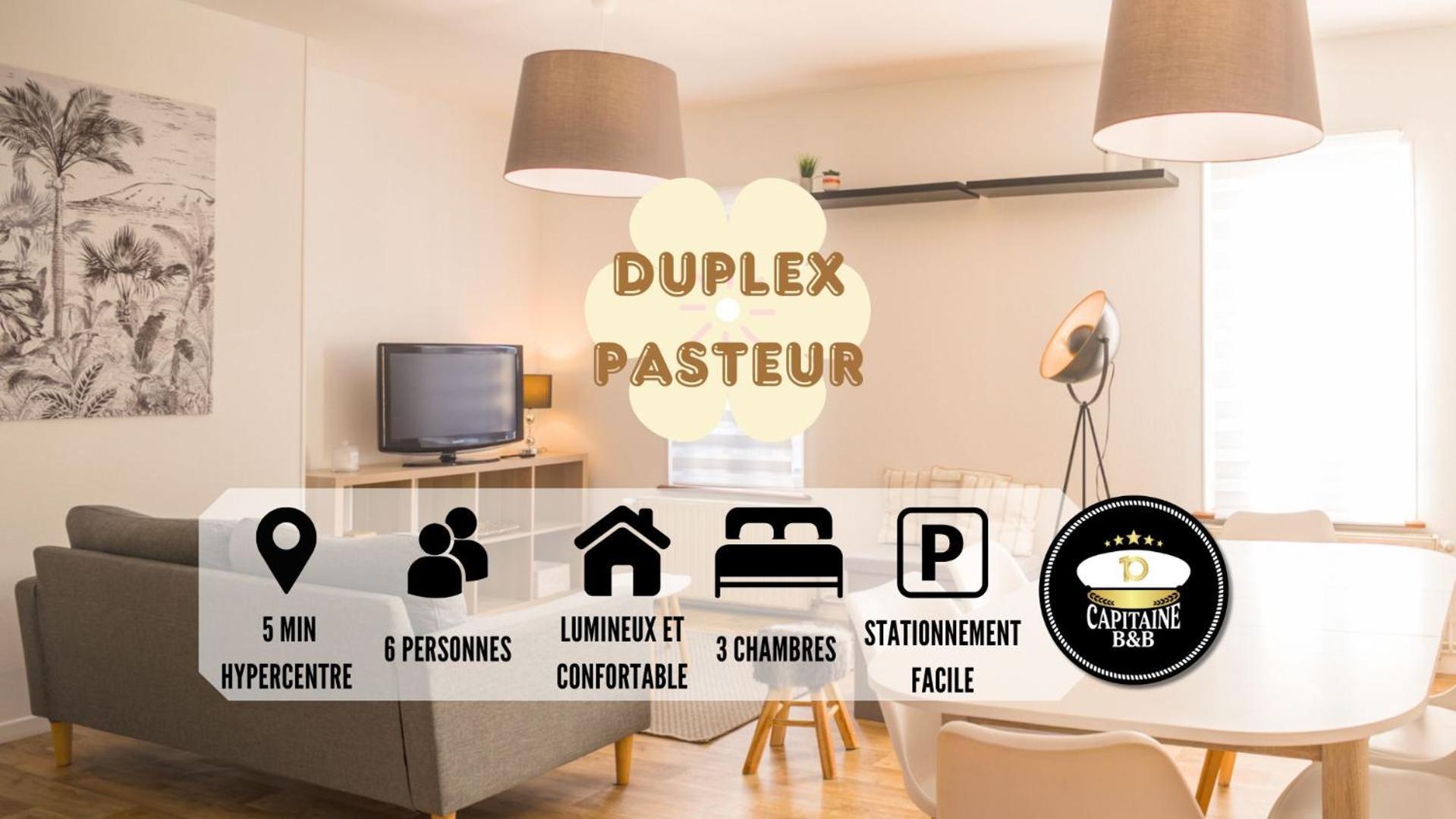 Le Duplex Pasteur - 5 Min Hypercentre - Ideal Groupe - Parking Gratuit Troyes Exterior photo